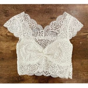 White Lace Bralette - Brand New